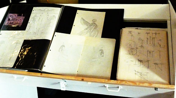 portfolio1.jpg - One of many portforlios of drawings and preliminary sketches